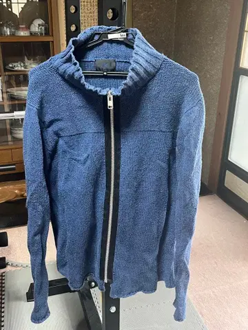 CUSTOM CULTURE 니트 스웨터 풀 집업 48 L 네이비