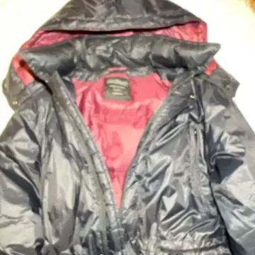 네이비 다운 자켓 탈부착 후드 말팔 페더 20%