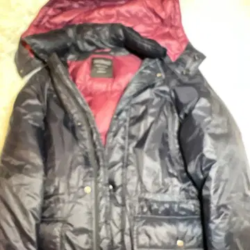 네이비 다운 자켓 탈부착 후드 말팔 페더 20%