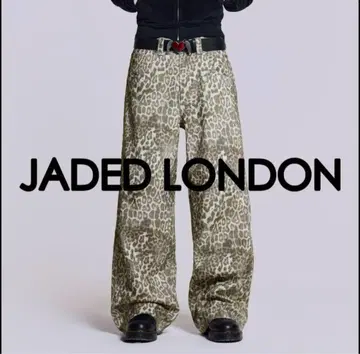 JADED LONDON 레오파드 무늬 와이드 팬츠 25