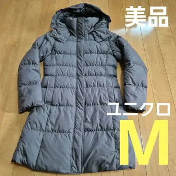 유니클로 그레이 롱 다운 자켓 M 새상품급