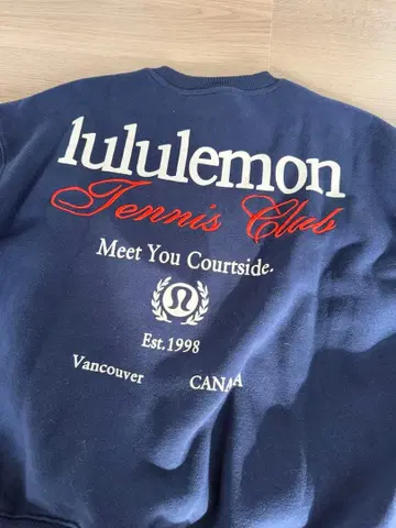 LULULEMON 네이비 속기모 맨투맨