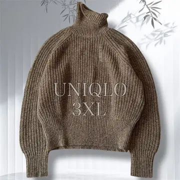 [택 포함] 레어! 3XL 사이즈 유니클로 로우 게이지 터틀 니트 스웨터