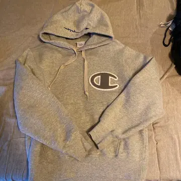 Champion 그레이 후드 부착 후드티