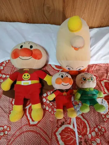 호빵맨 봉제 인형 4세트 묶음 판매