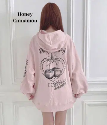 허니시나몬 후드티 체리 핑크