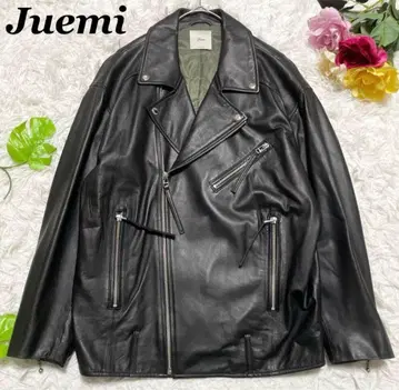 완판템 Juemi 빅 실루엣 모토 재킷 블랙 F