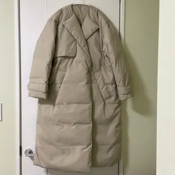 미라 오웬 니시카와 깃털 다운 베이지 롱