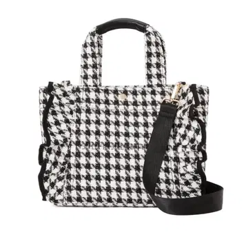 JILL by JILL STUART 체크 트위드 프릴 토트