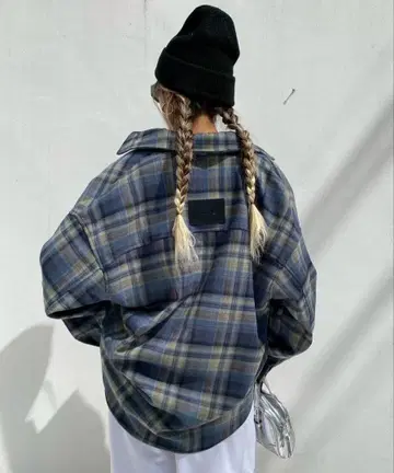 sudo 속기모 체크 셔츠