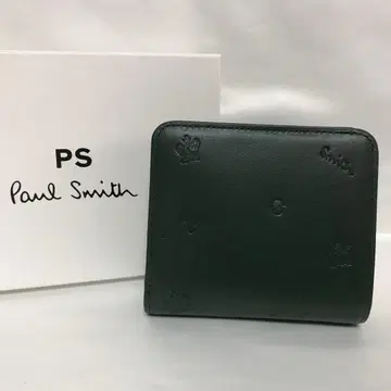 PS Paul Smith 드로잉 2단 접이식 지갑 그린