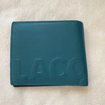 LACOSTE 그린 가죽 접이식 지갑