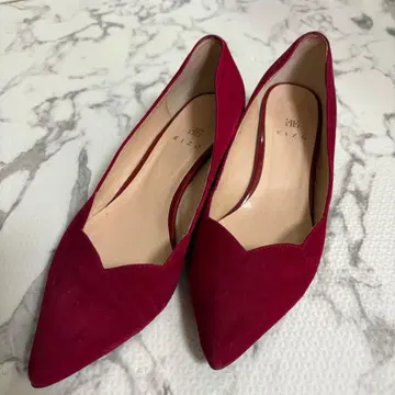 에이조 EIZO 스캘럽 컷 포인티드 펌프스 (스웨이드 원단)