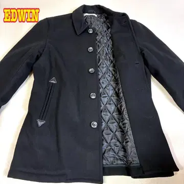 EDWIN 에드윈 울 코트 스텐카라 코트 P코트 블랙