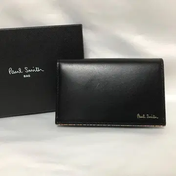 Paul Smith 시그니처 스트라이프 티핑 명함지갑 블랙