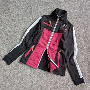 Chriwen 크리우벤 속기모 더블 지퍼 아우터 자수 승마