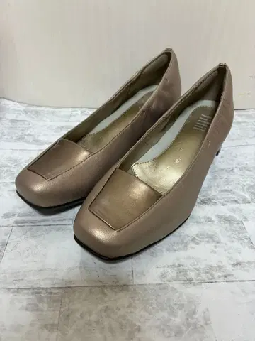 fitfit 스퀘어토 로우힐 바이컬러 샴페인