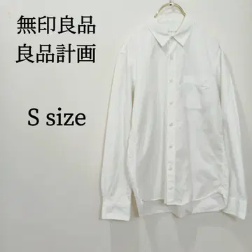 무인양품 남성용 상의 셔츠 긴팔 와이셔츠 화이트 S