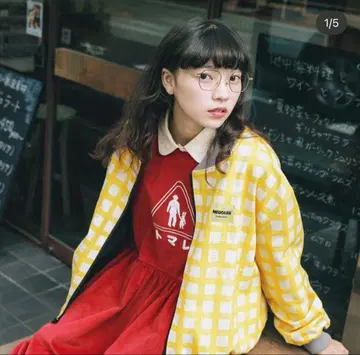 meugler 리버서블 자켓 블랙 옐로우 컬러 깅엄 체크