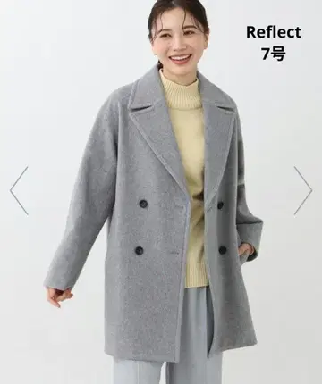 리플렉트 미들 기장 피코트 라이트 그레이 7호 미사용 새상품
