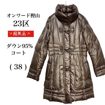 컨디션 최상 23구 다운 코트 토글 버튼 38 올리브 브라운