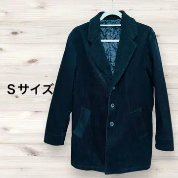 AZUL by moussy 코듀로이 코트 남성용 S 보아 옷깃 블랙