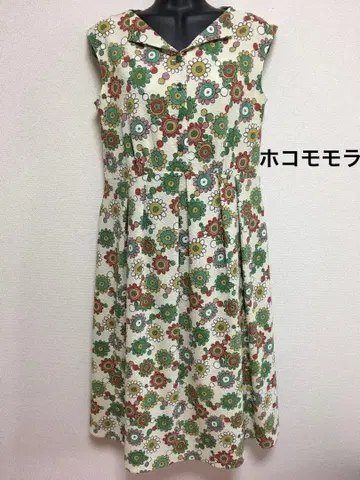 호코모모라 플라워 프린트 원피스 레트로 꽃무늬 일본제 이토킨