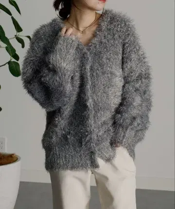 Ranan 샤기 니트 가디건