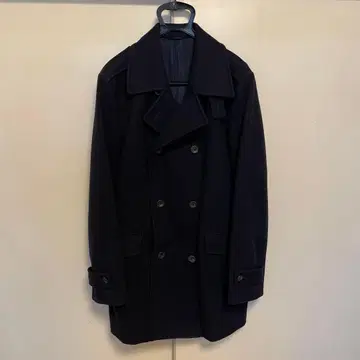 남성용 피 코트 캐시미어 혼방 울