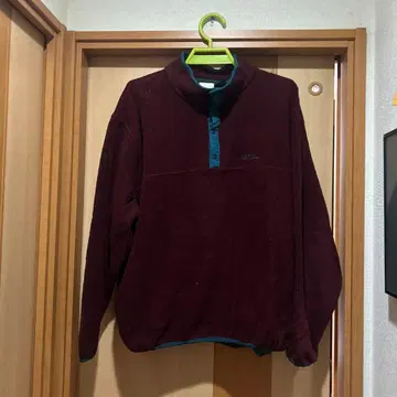 90s L.L.Bean 플리스 필기체 로고 USA 스냅 T