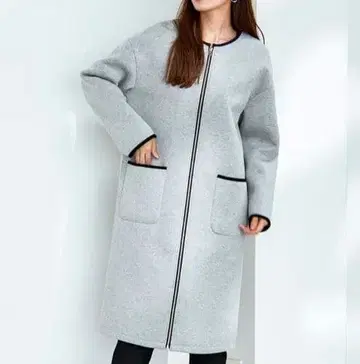 [ 새상품급 ] Tiaclasse 노카라 종이상자 코트 아우터 L 그레이