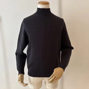 자노네 / 모크넥 니트 / 5 게이지 / 차콜 그레이 / 48