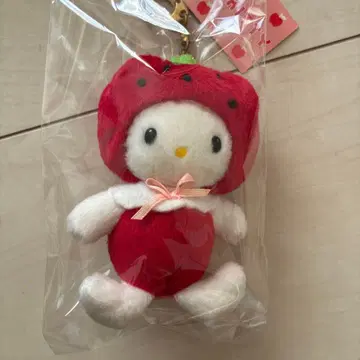 산리오 헬로키티 인형옷 키링 딸기