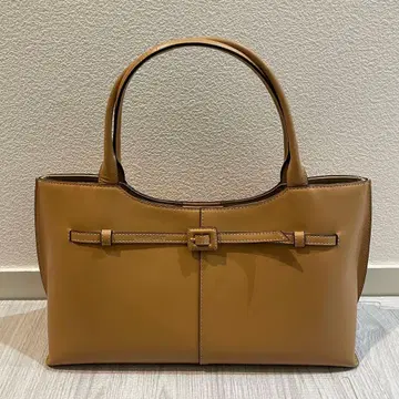 마리끌레르 핸드백 가죽 내추럴 브라운 천연 가죽