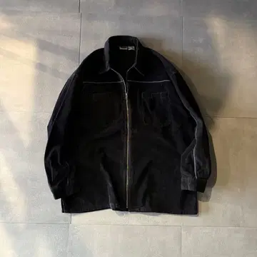 Blue Boy corduroy zip up shirt