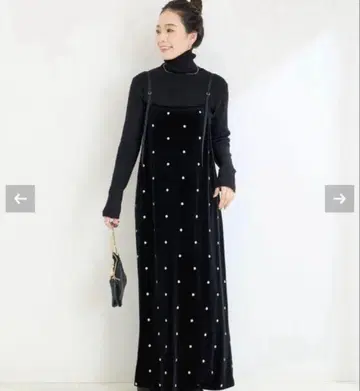 [새상품] B.C STOCK 베이세이 스톡 벨로아 플라워 자수 원피스