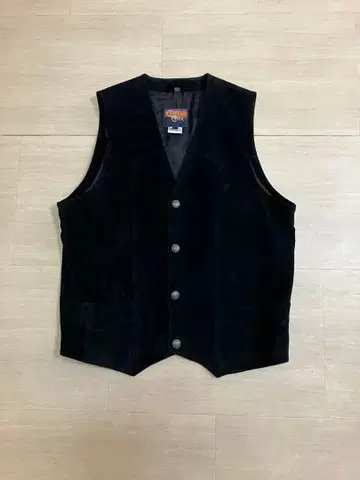 Cripple Creek 블랙 가죽 베스트 M
