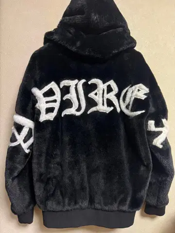 AVIREX/아비렉스 새상품급 후드 부착 보아 자켓 블랙