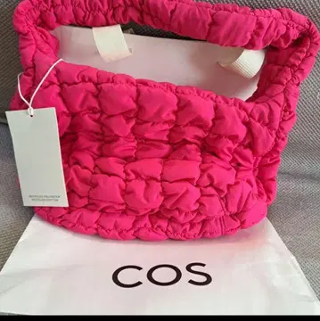 COS 핑크 퀼팅 숄더백