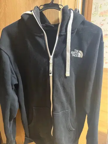 THE NORTH FACE 블랙 집업 후드티 L