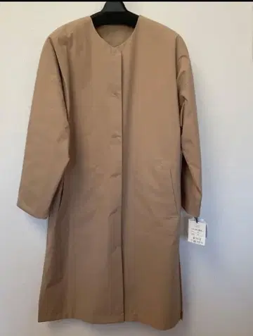 새상품 충전솜 노카라 트렌치코트