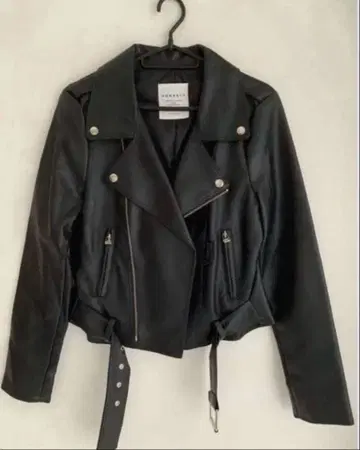 가죽 블루종 자켓 블랙