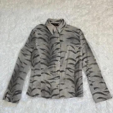 EVEX by KRIZIA 여성용 긴팔 셔츠 XL 삼양상회 제브라 패턴