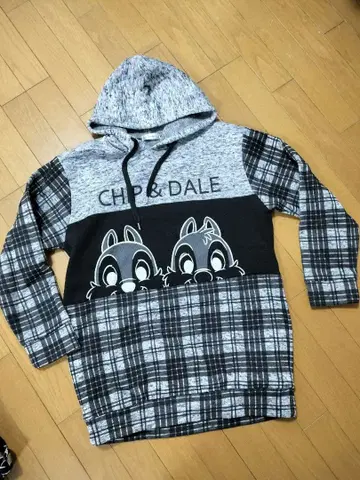 칩과 데일 플리스 후드티