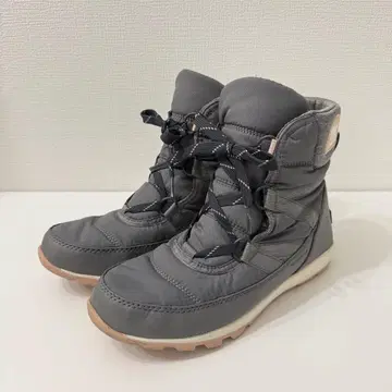 SOREL 위트니 숏 레이스 스노우 부츠 24cm 그레이 방한