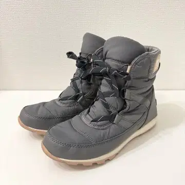 SOREL 위트니 숏 레이스 스노우 부츠 24cm 그레이 방한