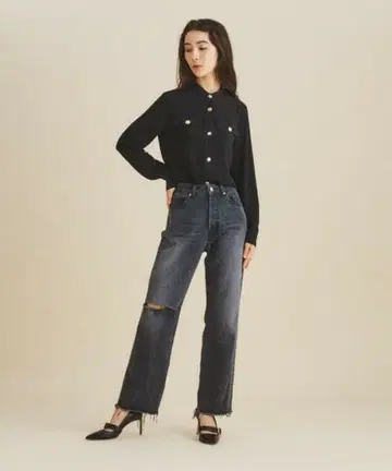 플랩 부착 보타이 블라우스 그레이스 콘티넨탈