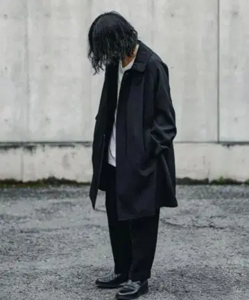 HEUGN 유겐 Albert 울 개버딘 코트 블랙 사이즈 1