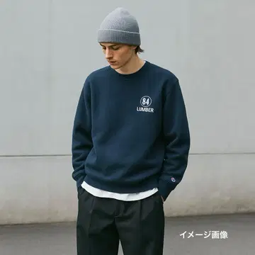Champion 리버스 위브 84LUMBER 자수 맨투맨 S 네이비