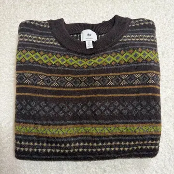 H&M 기하학 패턴 니트 스웨터
